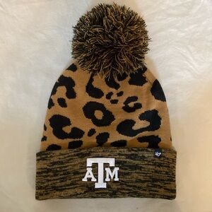 Texas A&M leopard/cheetah print beanie